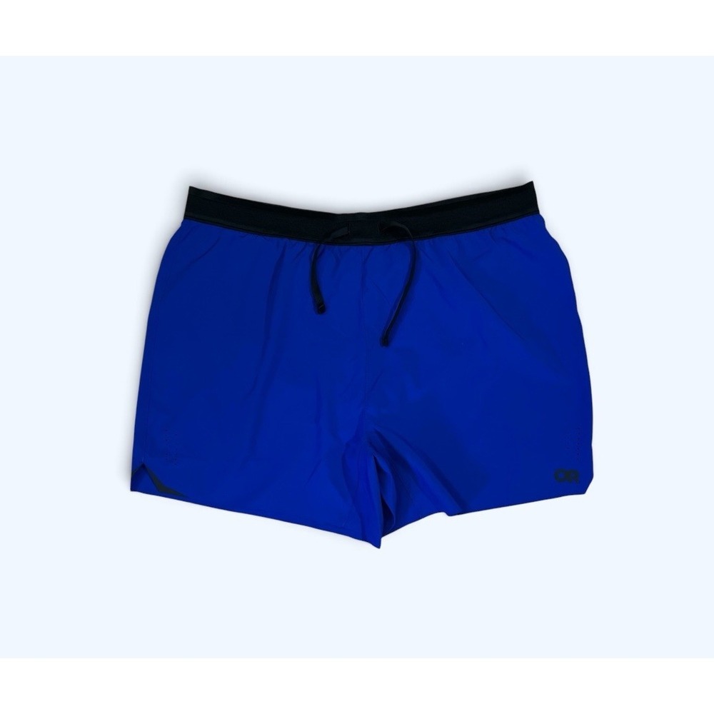 Outdoor Research Swift Lite Shorts Mens LARGE BLUE Reflective Lined EUC